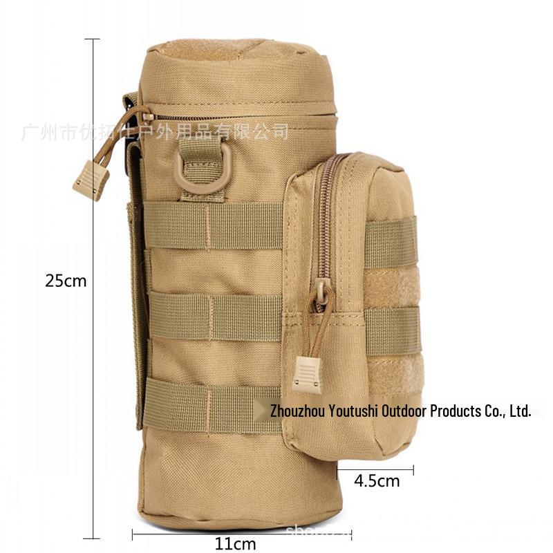 Tactical Multifunctional Water Bottle Pouch with Molle System - Outdoor Military Waist-Mounted Bag