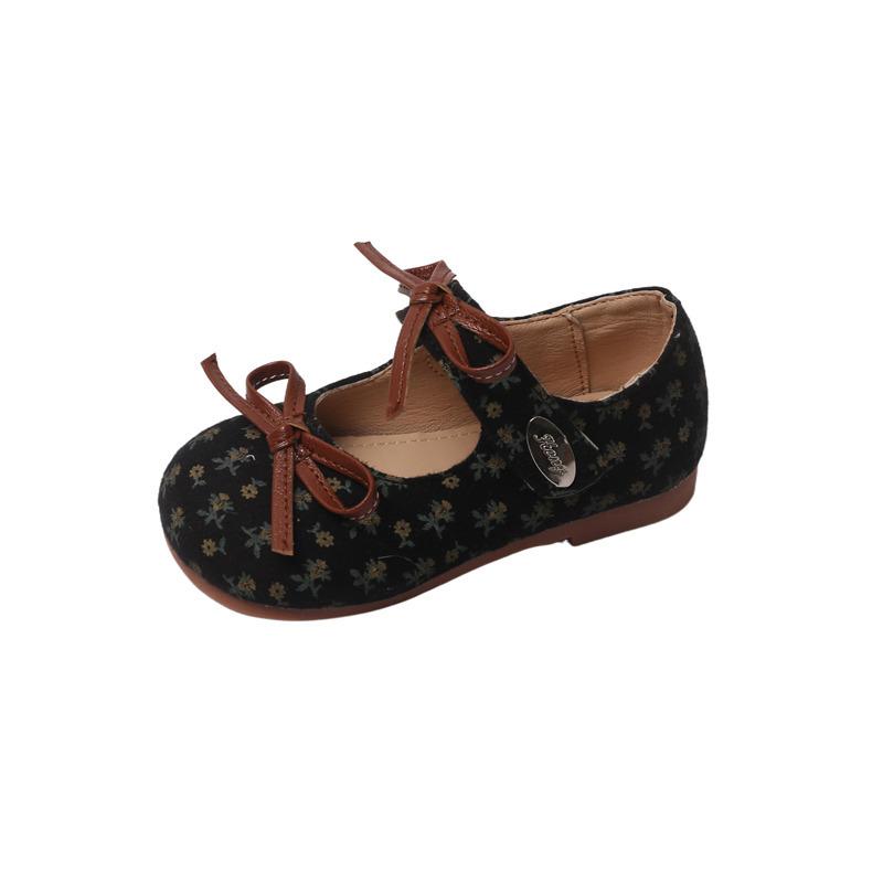 Baby girl princess shoes soft sole autumn new baby small leather shoes floral 1-2 year old female treasure shoes fashion