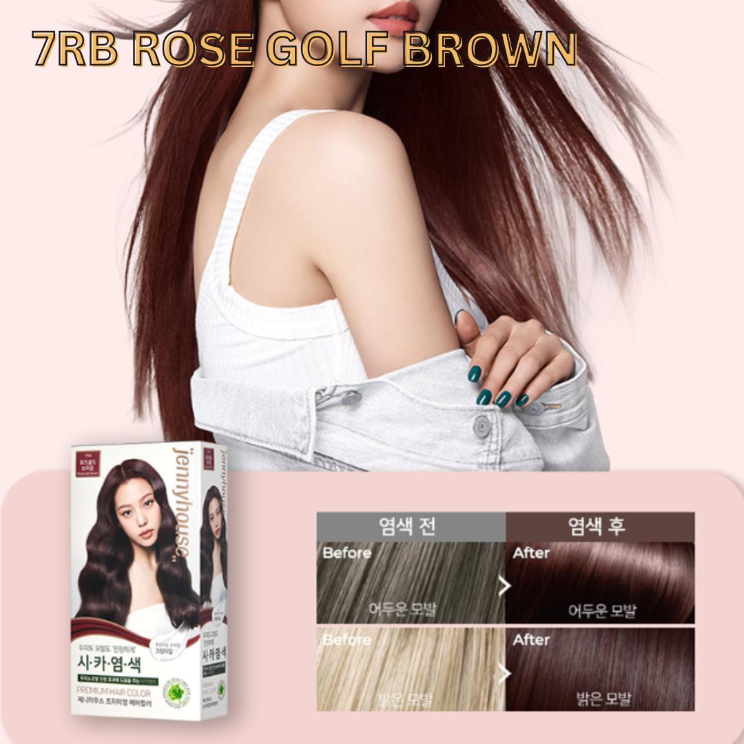 

jennyhouse Преміум Фарба для волосся 7 кольорів ROSE GOLD BORWN