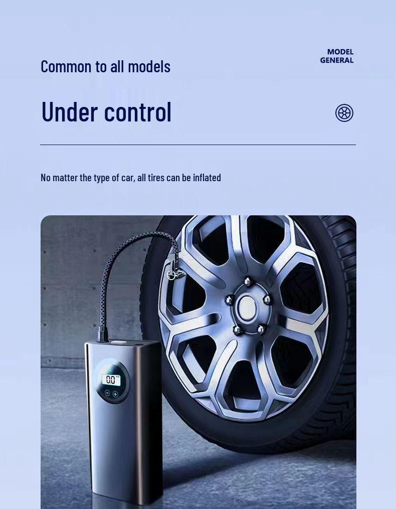Portable Electric Car Air Pump with Handheld Inflator and Lighting