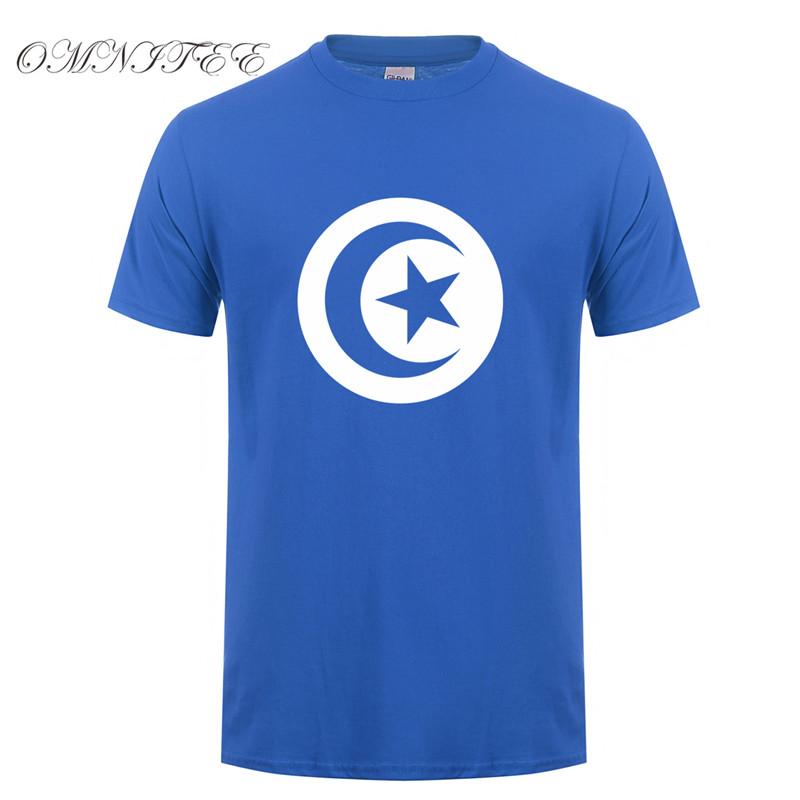 Omnitee New Fashion Tunisia Flag T Shirts Unisex Summer Style Short Sleeve Cotton Oneck Fashion Tunisian Tshirts Tops Oz011