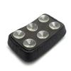 Szmsmy Motorcycle Black Rear Passenger Cushion Pillion Pad with 6 Suction Cups for Harley Custom Bikes, Choppers, and Crossovers