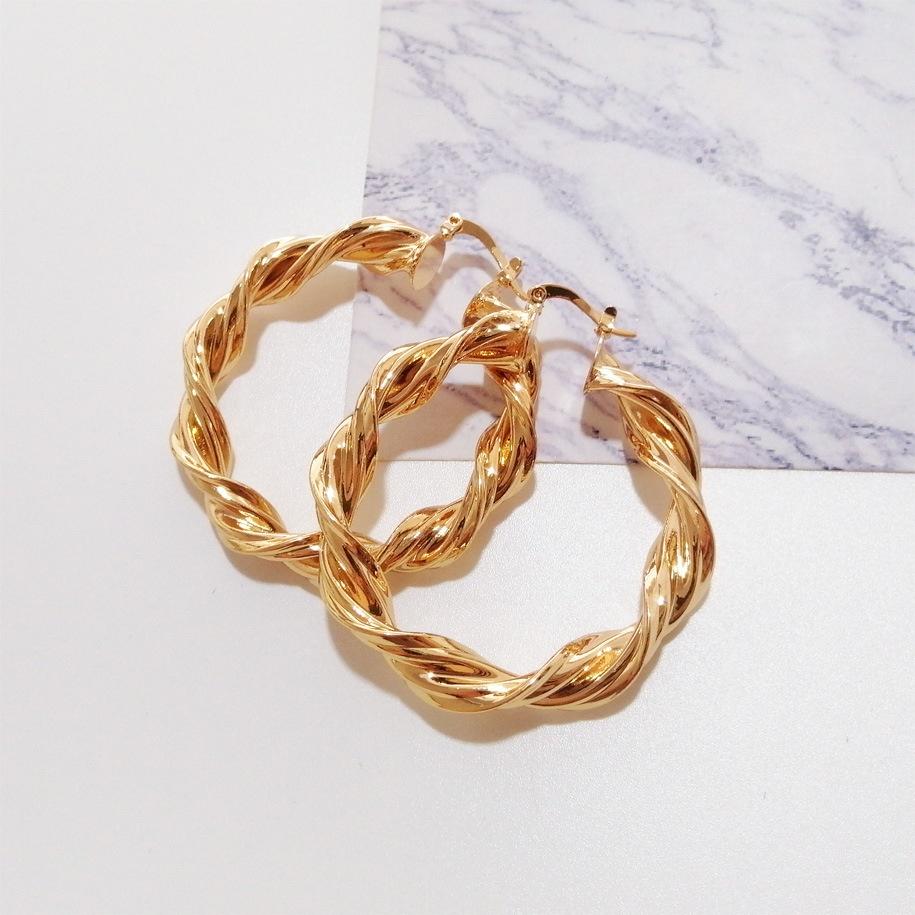Earrings Stylish Geometric Twist Hoop Earrings Stylish Personality Earrings