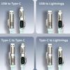 4 In 1 Digital Display Super Fast Charging Cable Intelligent Digital Display Short Wire for Iphone17 Samsung Android Devices