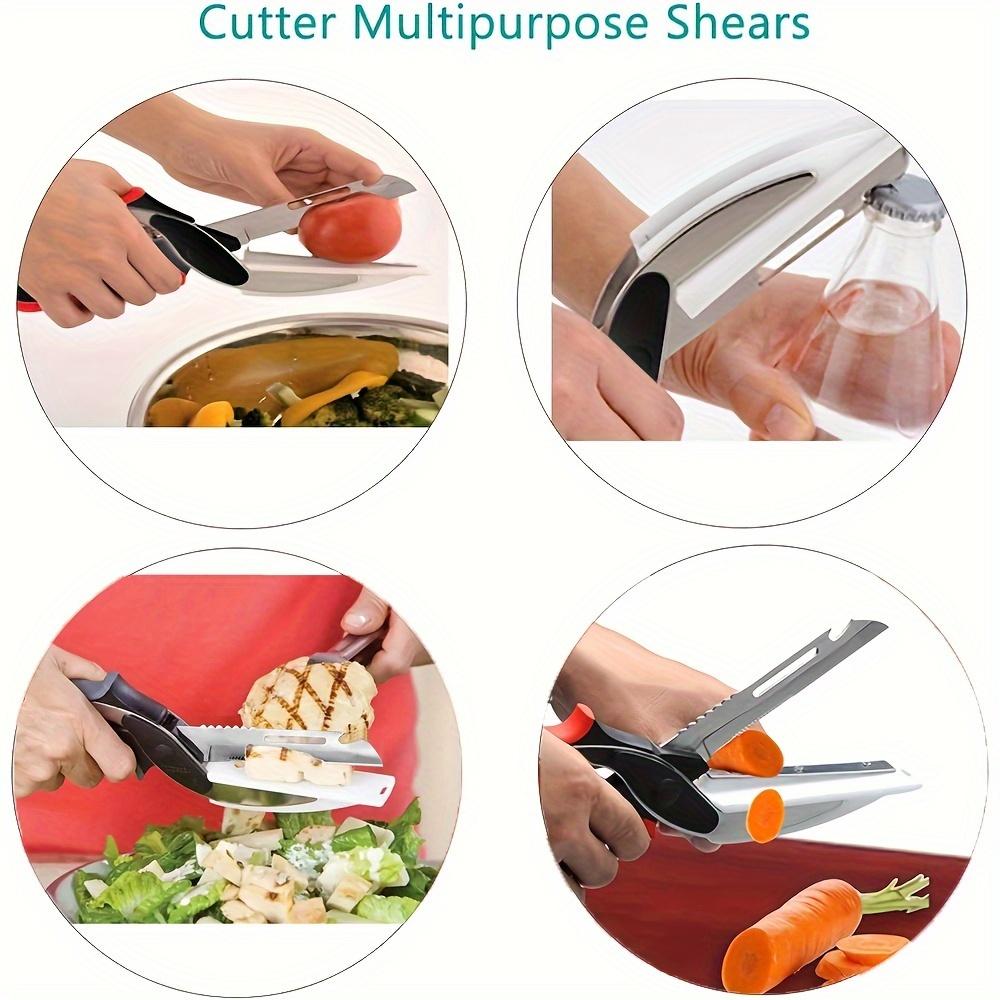1pc Kitchen Scissors – Stainless Steel Blade Cutting Board Scissors| Tomato Fruit Vegetable Cutter for Meat Cheese5