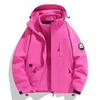 Womens 3-in-1 Detachable Waterproof Windproof Hiking Jacket Outdoor Trekking Camping Coat