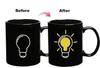 Original Mugs Coffee Cups Discoloration Mug Light Bulb Color Changing Cup Drinkware Personalized Gift Cup for Tea Christmas Beer