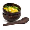Coconut Wood Bowl Vegan Gift from Natural Coconut Shells Smoothie Acai Buddha Bowls Rustic Serving Bowls Easy to Clean Artisanal