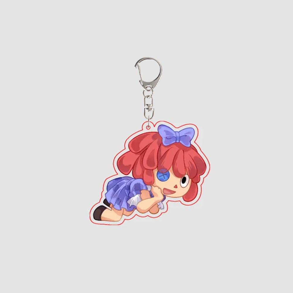 Voor TADC Pomni Jax Ragatha Anime Perifere Acryl Sleutelhanger Exquis Cartoon Schattige Rugzak Accessoires Hanger Festival Cadeau red