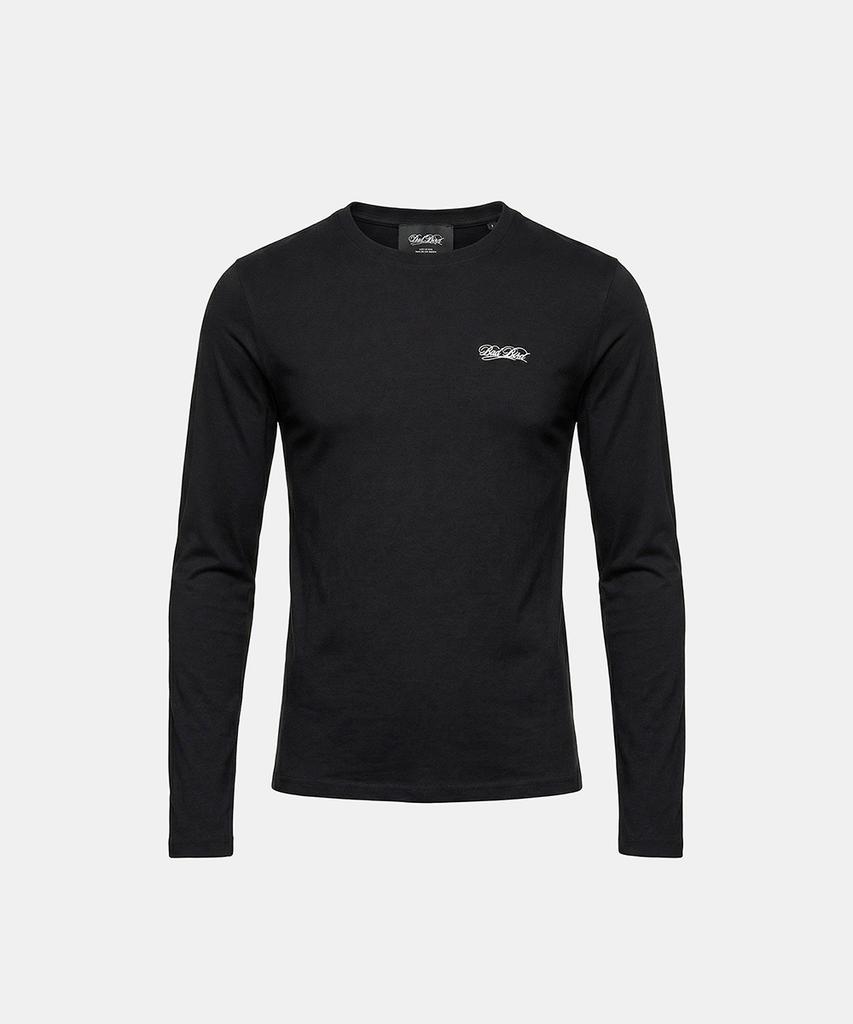 BADBLOOD Dark Classic Logo Fitted Long Sleeve T-Shirt - Black