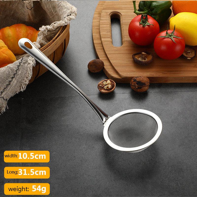 1PCS Stainless Steel Strainer Colander Chinois To Sift Strain Drain and Rinse Vegetables, Pastas & Teas Home Kitchen Tool