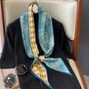 Vintage Horse Print Long Hair Band Ribbon For Women Silk Hair Accessories  Trend Girl Bow Scarf Headband Hair Tie