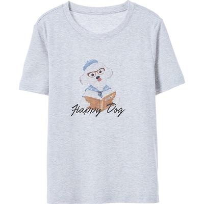Betu Women's Cute Pet Print Cotton T-Shirt