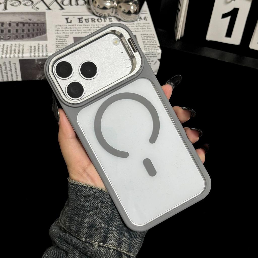 Applicable to iPhone18Promax skin-sensitive lens holder magnetic mobile phone case Apple 17 transparent all-inclusive protective case
