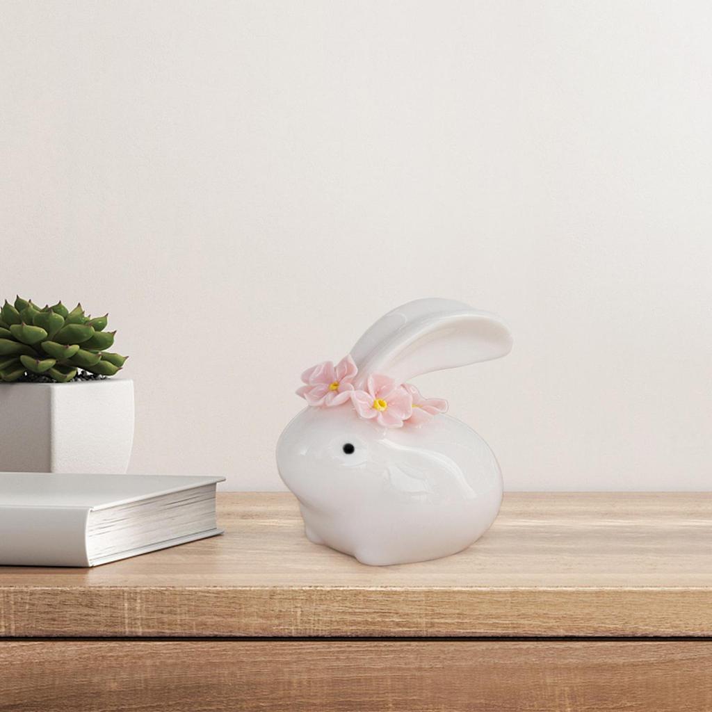 Rabbit Sculpture Collection Photo Prop Housewarming Gift Cute Ornament Animal Statue for Yard Garden Home Bookshelf Office