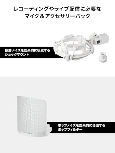 Audio-Technica AT2020 CWH Condenser Microphone XLR - Ideal for Video Streaming, Home Recording, Podcasts, Live Commentary, and DTM (Desktop Music) Rec