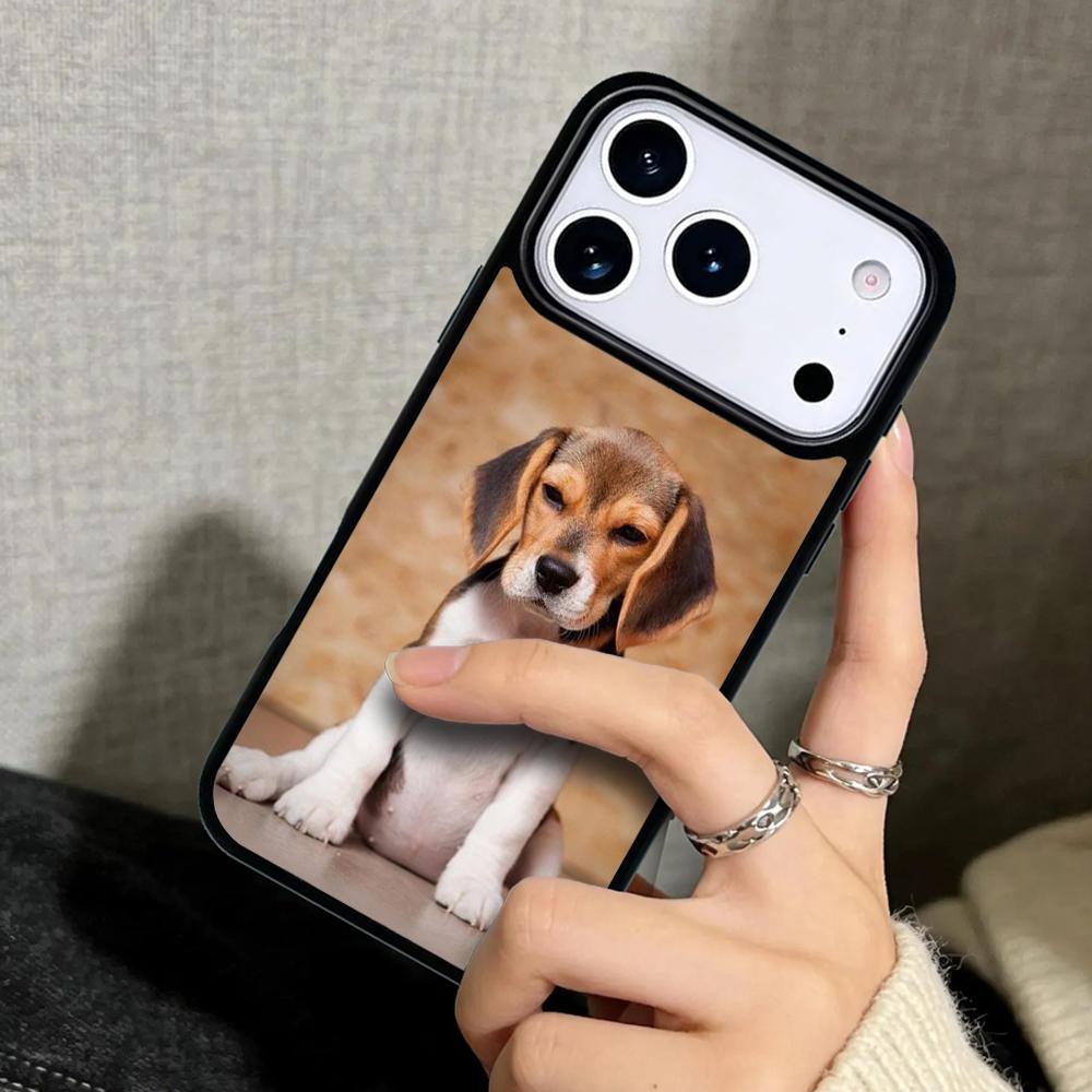 Capa Case for iPhone 17 Air 16 Pro Max 15 Plus 11 13 Mini 14 12 Back Phone Cover Beagle Dog Cute Cartoon