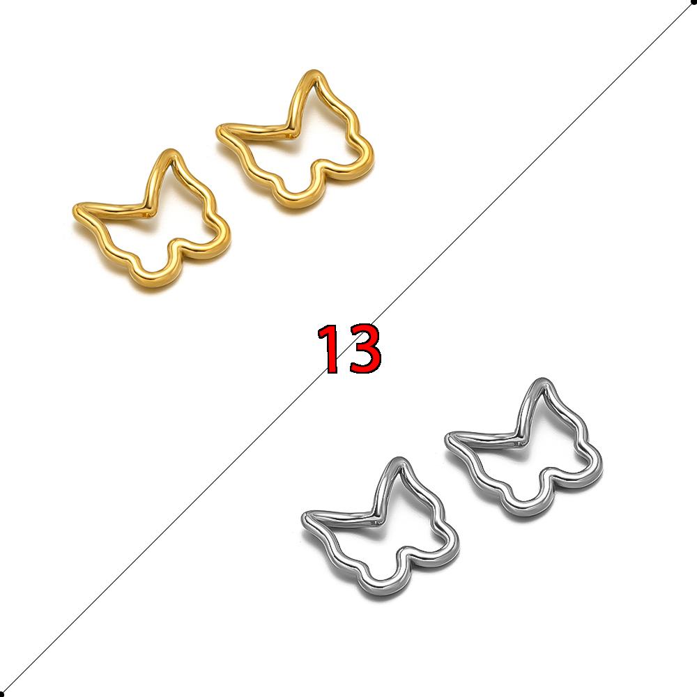 5pcs Stainless Steel Bow Knot Cute Fashion Summer Series Simple Style Pendants for Necklace Earrings Making Handmade DIY Jewelry