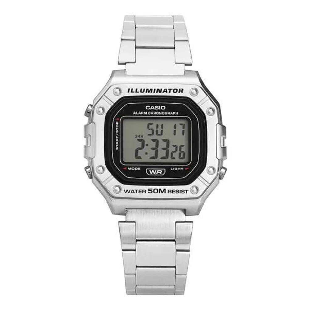 Cio W-218HD-1AVDF (W-218HD-1A) Digital Vintage Classic Unisex Metal Watch W-218HD-1AVDF