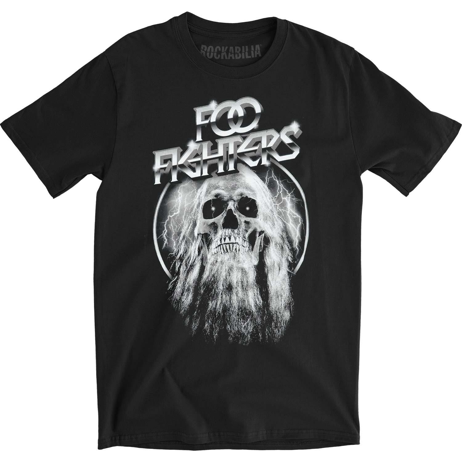 Men s Foo Fighters Bearded Skull Slim Fit T-shirt X-Large Black M