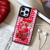 Strawberry Photo Frame Mirror for Apple 17PROMAX Love Bow iPhone16 Mirror Anti-drop Protective Cover