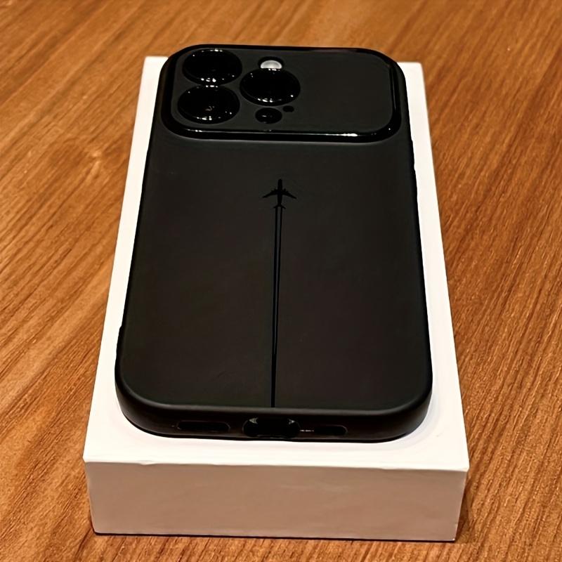 Black Airplane Design Simple Phone Case For iPhone 17 16 15 14 13 12 11 Pro X XR XS Max Plus 17 Air Soft Bumper Cases Cover