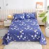 Simple Modern Plant Flower Printed Aloe Vera Cotton Brushed Bed Sheet Bedroom Printed Bed Cover Juego De Tres Piezas En La Cama