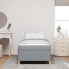 Bed Frame with Mattress Light Grey 90 x 190 cm Fabric