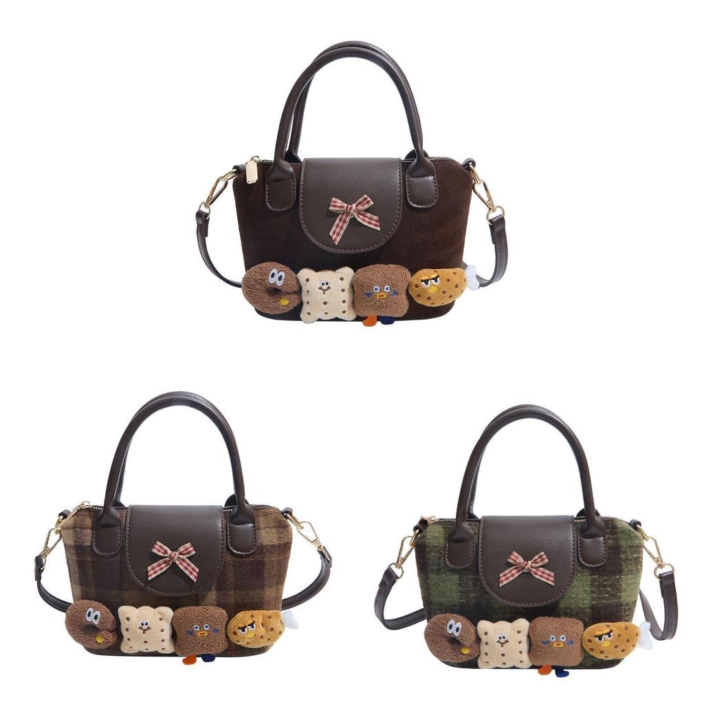 Cartoon Cute Girls Shoulder Bag Pu Material With Adjustable Strap For Daily Use