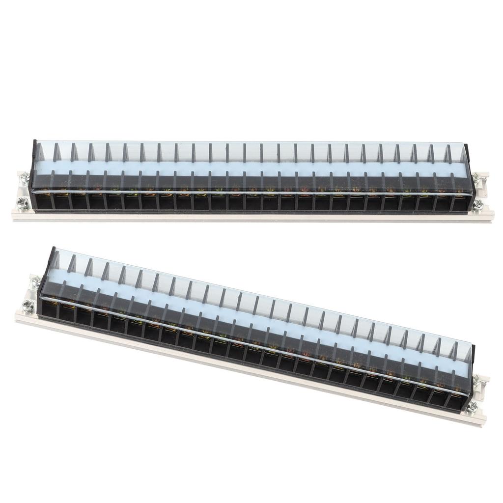 2PCS 660V 15A Wire Barrier Block Rail Type Wiring Terminal Bar Universal for Distribution System