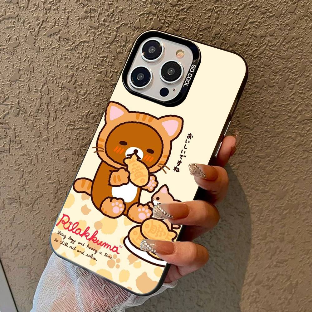 

Rilakkuma Anime Cute Cartoon Phone Cover For IPhone 16 15 14 13 12 11 17 Pro Max Plus Color Silver Shell iPhone 17 Air