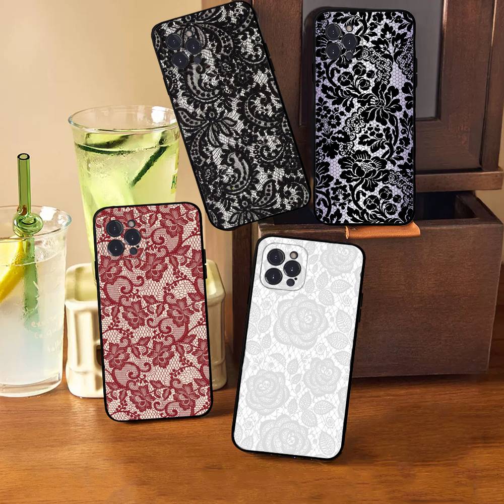 Lace Style Cool Girl Phone Case For IPhone 16 17 Air 15 14 13 12 11 Pro Max 16E Plus Fundas
