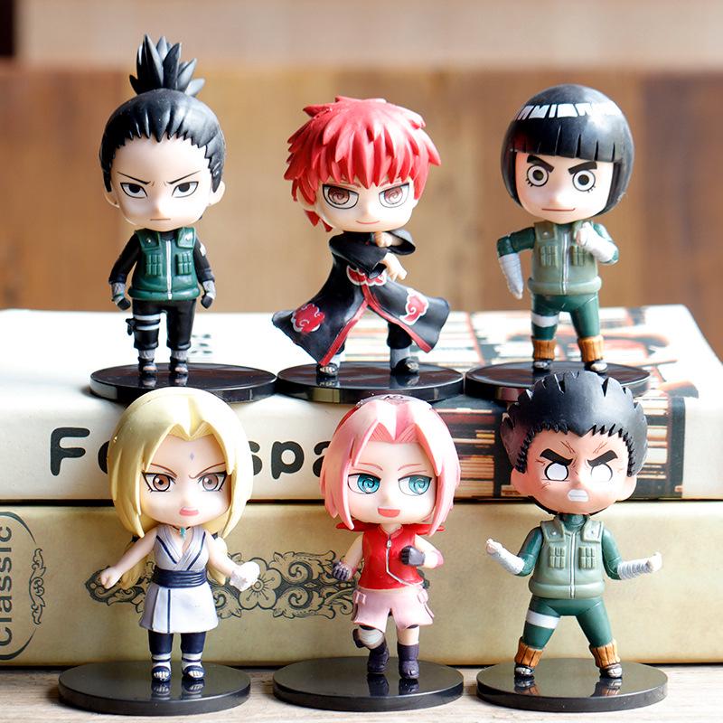 Naruto Q Version Figures: Naruto, Sasuke, Kakashi, Gaara, Itachi, Sakura - Gift Box Set.