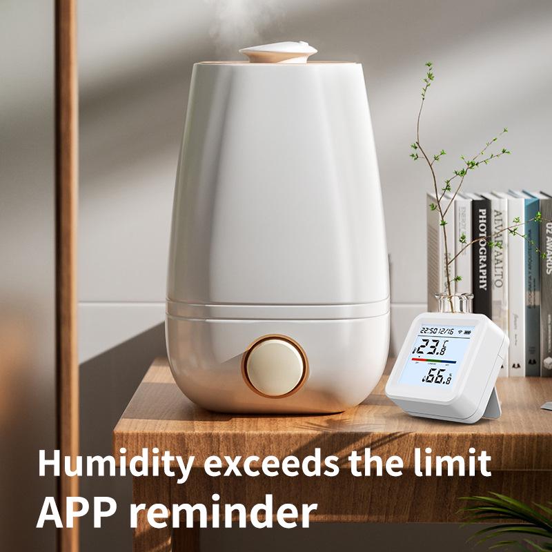 Smart WiFi Temperature & Humidity Sensor - Indoor Wireless Thermometer Hygrometer with Mobile Remote Monitoring