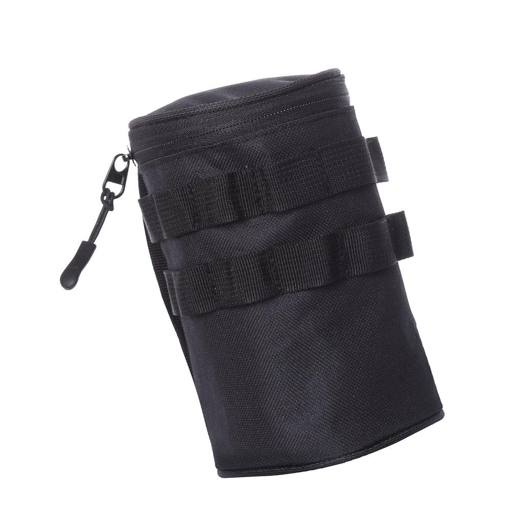 Outdoor Travel Water Bottle Storage Bag Holder Hiking Camping Portable Water Cup Carrier Black S