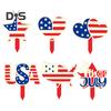 Star Patriotic Garden Stake American Style Outdoor Stake 4th of July Holiday Decor for Home Independence Day Yard Lawn Decoration