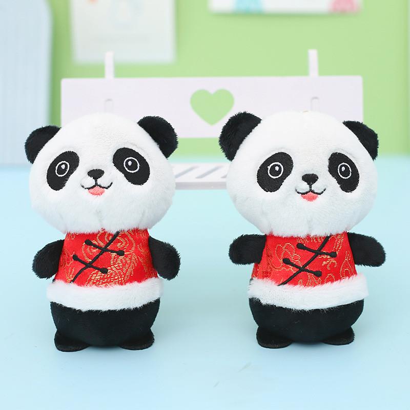 Cute Cartoon Panda Plush Keychain For Bags And Backpacks 12cm Soft Toy