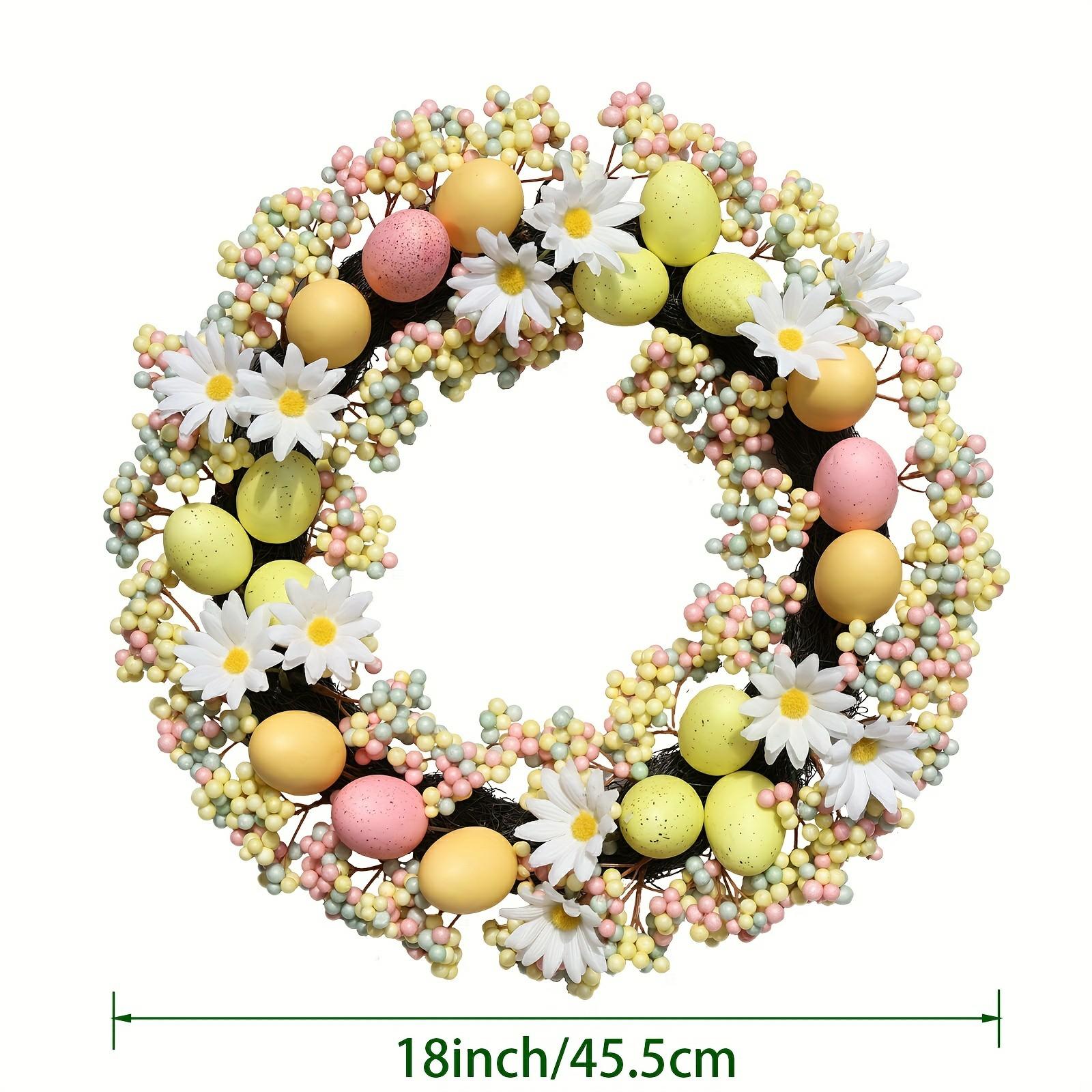 

Handmade Easter Wreath Decor Floral Hanging Hanging Basket Floral Decor Silk Flowers Plastic Flowers Sunflower Accents