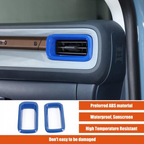 Blue ABS Dashboard Side Air Vent Frame Trim Cover For Ford Maverick +