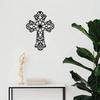 Rustic Iron Cross Wall Decor – Christian Religious Art for Home, Office, Gift