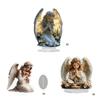Guarder Angel Figurines Acrylic Angel Statues Table Decoration Ornament Collectible Figurines for Office Home Decors