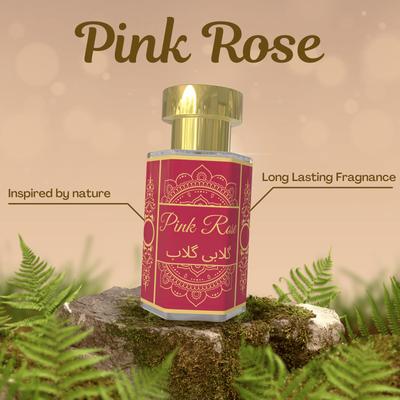 בושם ורד ורוד שמן אטר 5 מ"ל | אטר פרחוני ללא אלכוהול | עמיד לאורך זמן