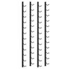 Wall Mounted Wine Rack for 12 Bottles 2 Pcs Black Iron