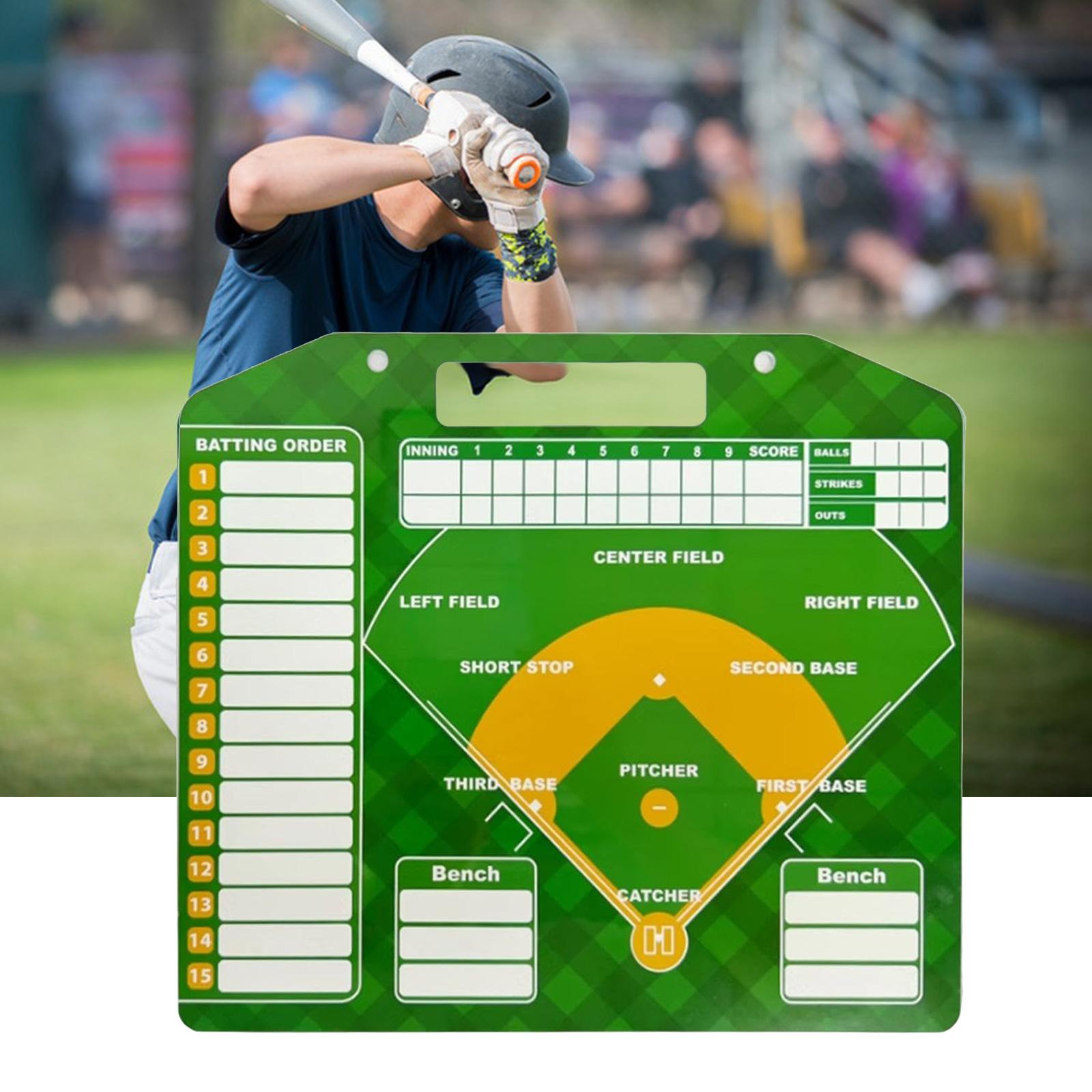 Lavagna per Allenamento Baseball Double Sided Tabellone Line-up Baseball Lavagna Cancellabile a Secco Appunti Baseball Accessori per Allenamento Durev