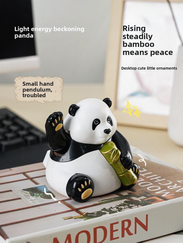 New Car Decoration Solar Energy Decoration Shaking Head Doll Cute Panda Shape Decoration Gift Creative Interior Automotive