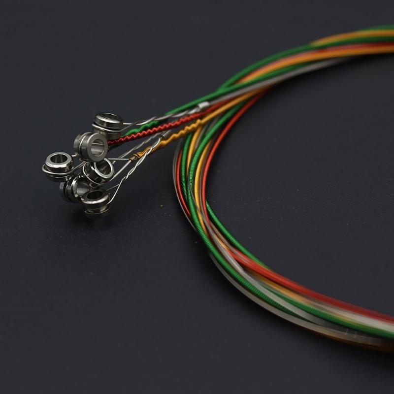 6PCS Professional Electric Guitar Strings Acoustic Guitar Accessories Music Performances Strings Stainless Steel Texture