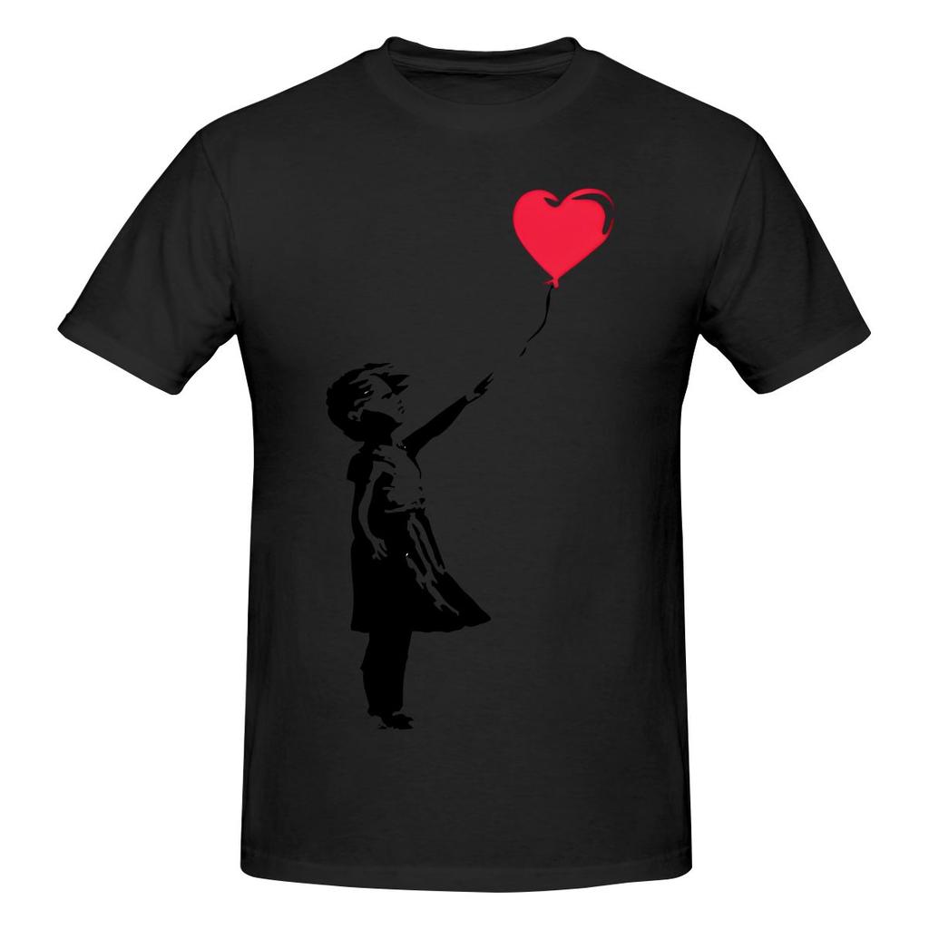 Funny Banksy Girl With Balloon Unisexs Printed TShirt Unisex T shirtShirt Male