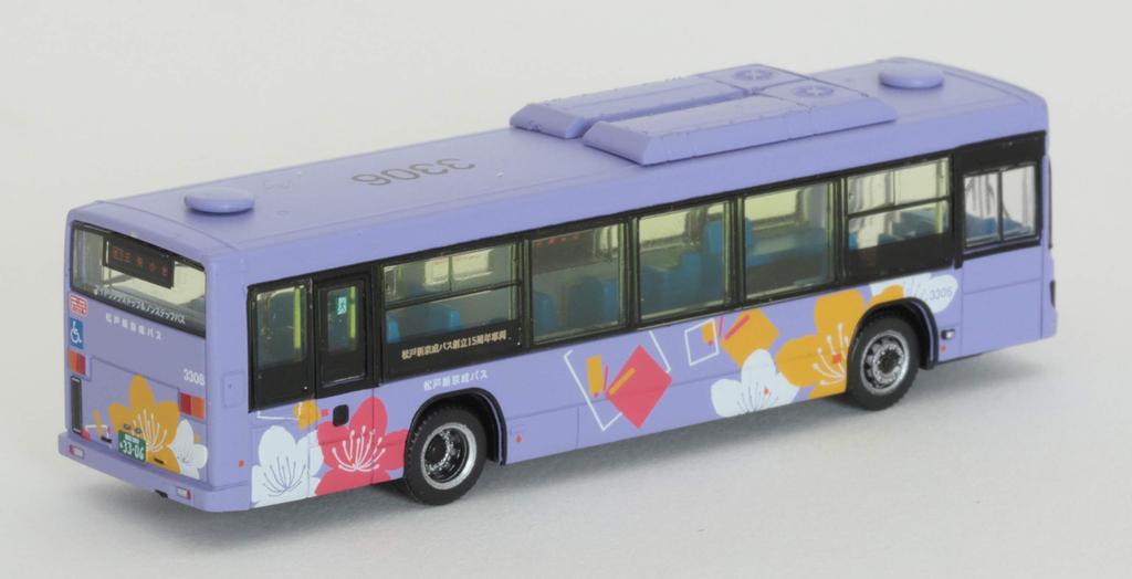 The Bus Collection Bus Collection Matsudo Bus 15th Anniversary Matsudo City Flower Azalea Design Bus Diorama Supplies First Order Limited Shin-Keisei