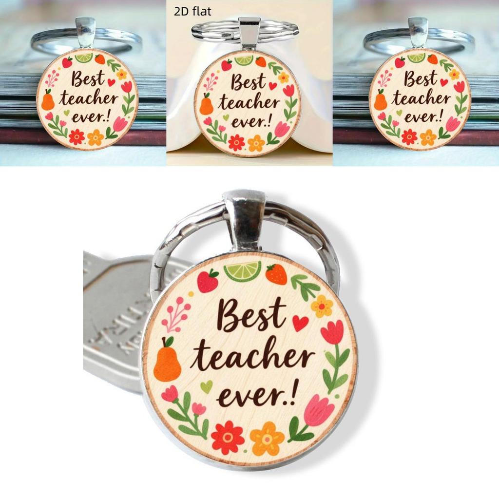 Meilleur Enseignant de Tous les Temps Porte-clés Lettre Décoration Pendentif Pour Cadeau
