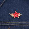 Red Star Feather Symbol Brooch Europe, America and the Soviet Union CCCP Metal Badge Lapel Pin Jewelry